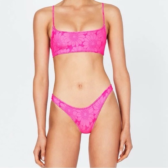 Triangl Hot Pink Floral Bikini Set size S - Picture 1 of 13